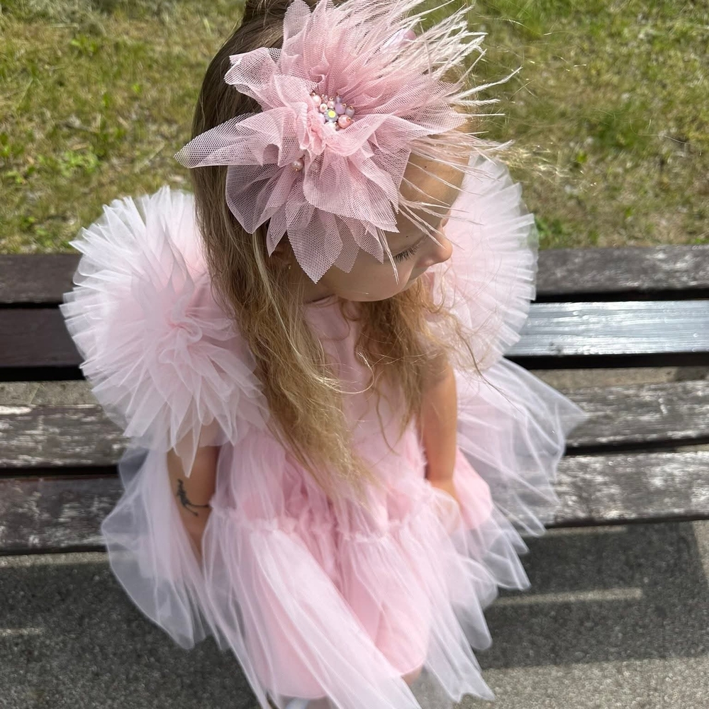 Handmade Charming Pink Floral Hair Accessory for Kids